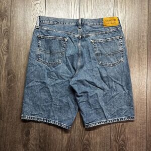 Vintage Levis Signature Denim Jean Shorts Wide Leg Jorts 36 Y2k Streetwear
